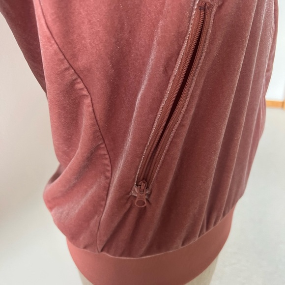 Adidas Originals Adicolor Velour Tracksuit Womens small Pink zippered pockets - Picture 4 of 4